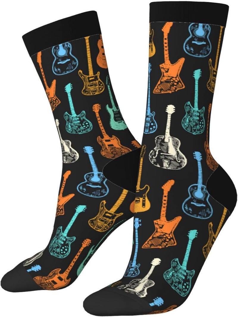 Poream Novelty Funny Crew Socks, Cool Breathable Dress Socks Gift For Men Women - Image 1